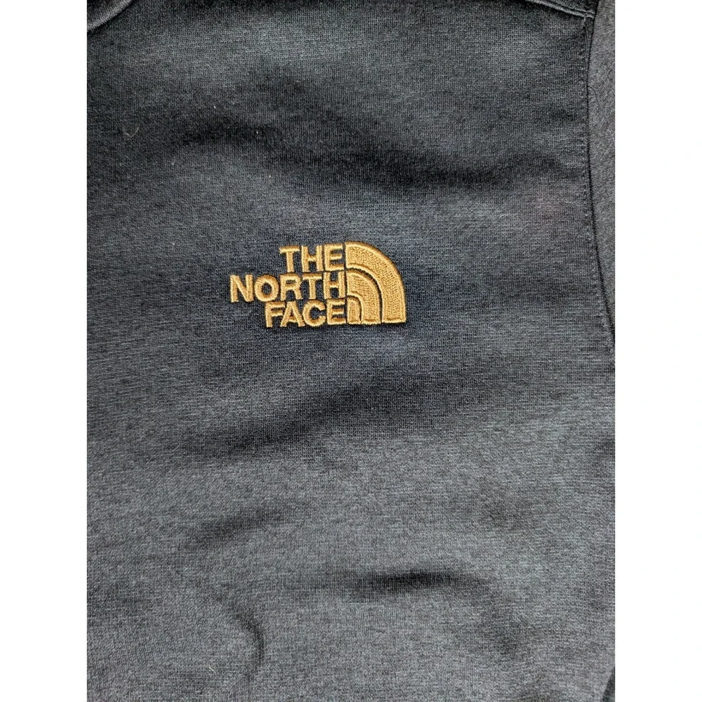 The North Face Mens Full Zip Fleece Jacket Gray Mock Neck Activewear M